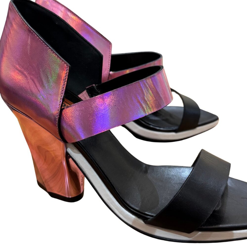 MISSONI Iridescent Pink Faceted D'Orsay Heels